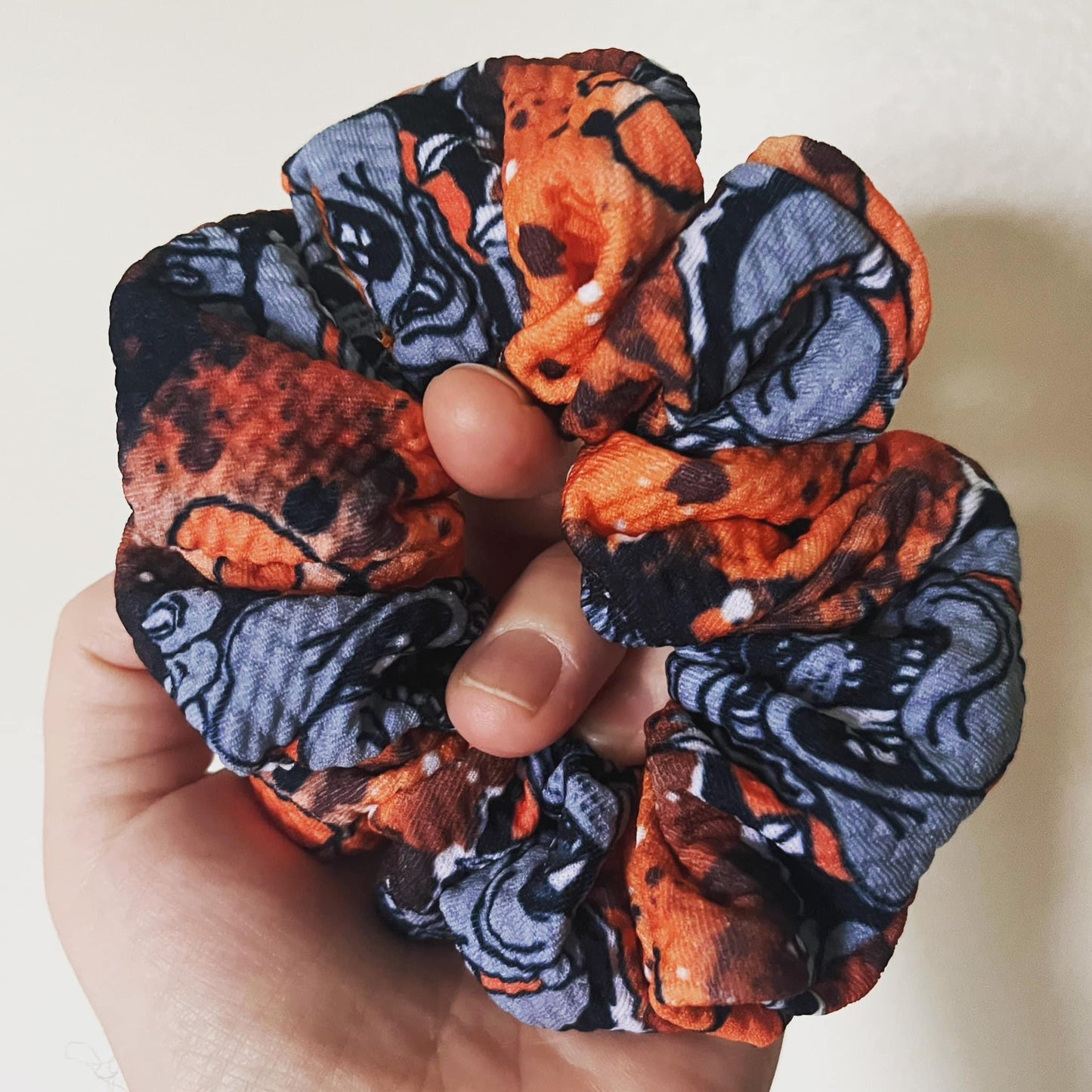 Bull Dog Paint Splatter Scrunchie