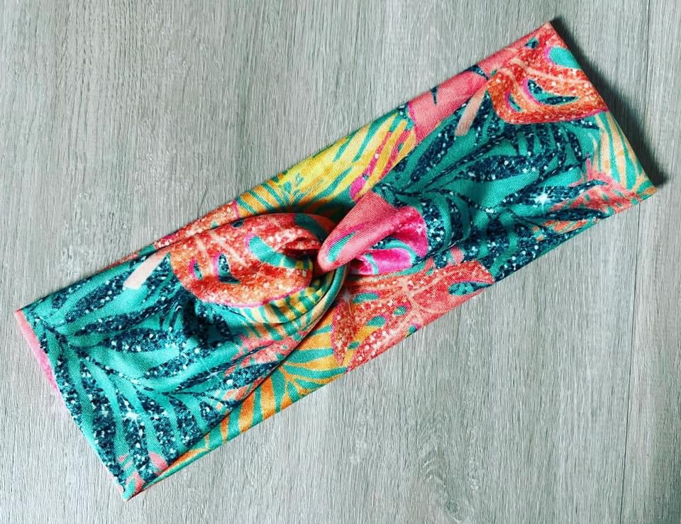 Tropical Faux Glitter Headband