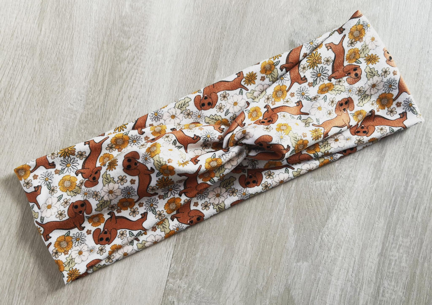 Dachshund Floral Headband