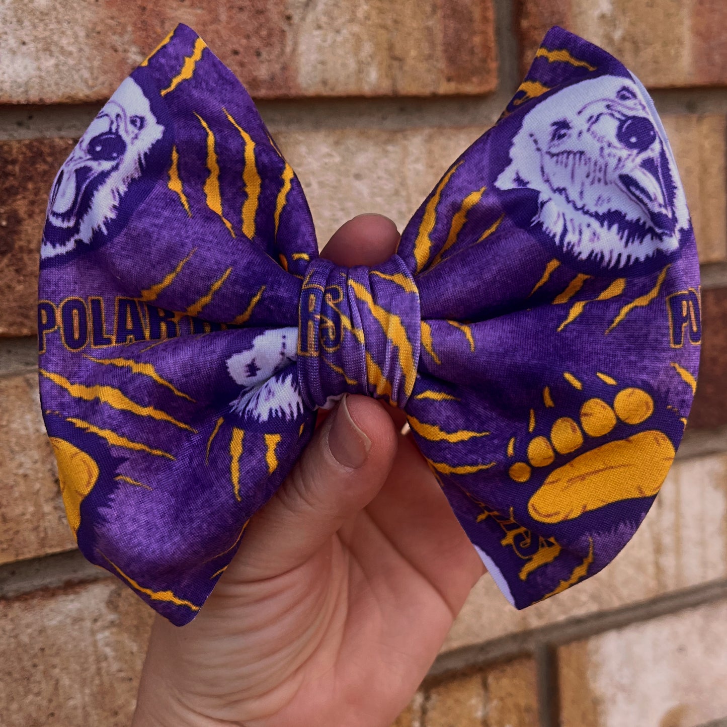 Poloar Bears Clip In Bow