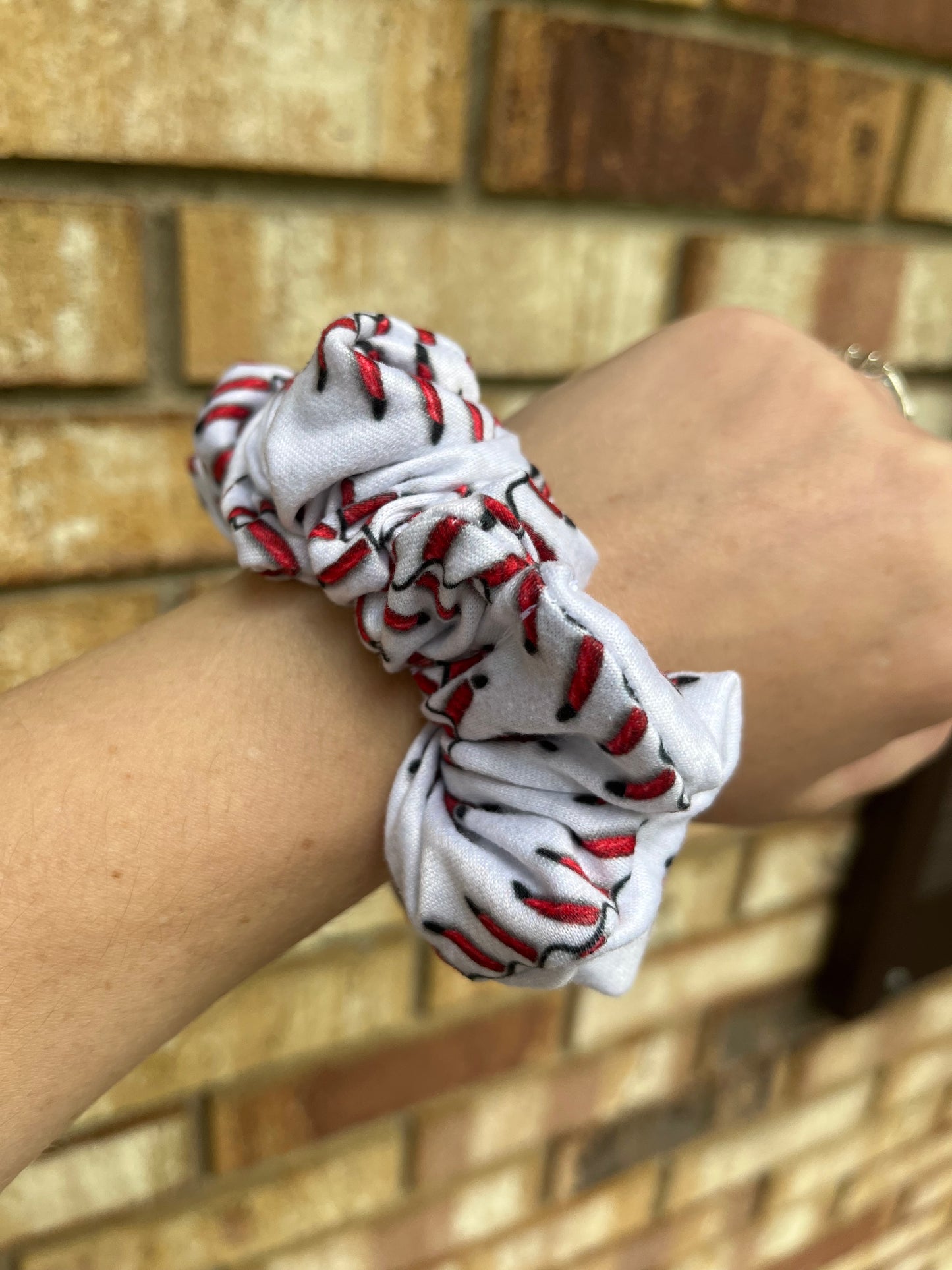 Baseball Lace Scrunchie