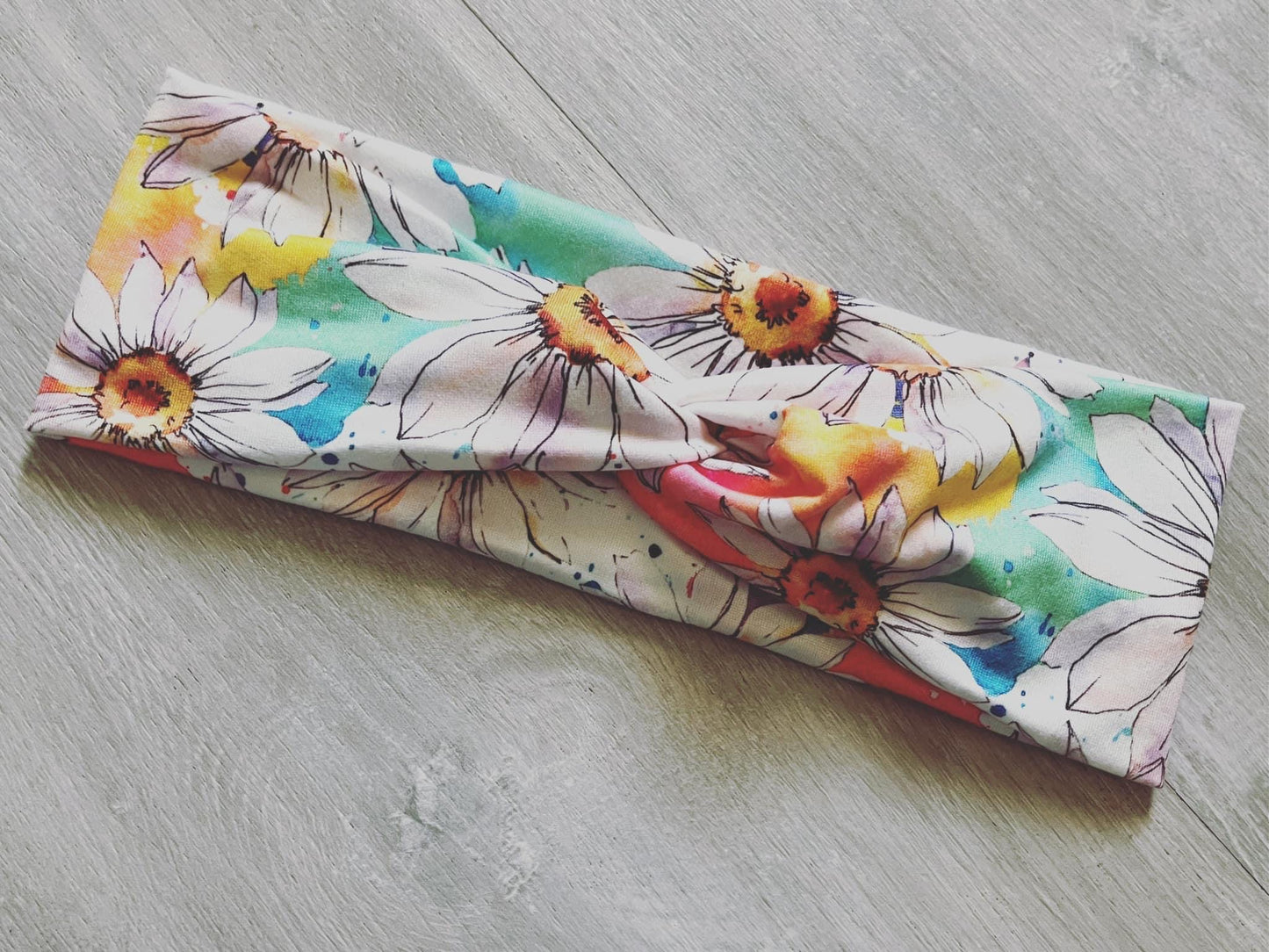 Watercolor Daisy Headband