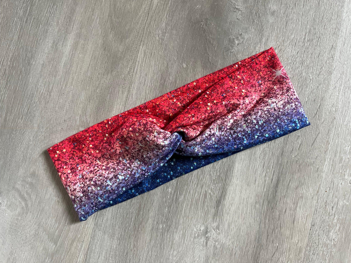 Faux Glitter American Headband
