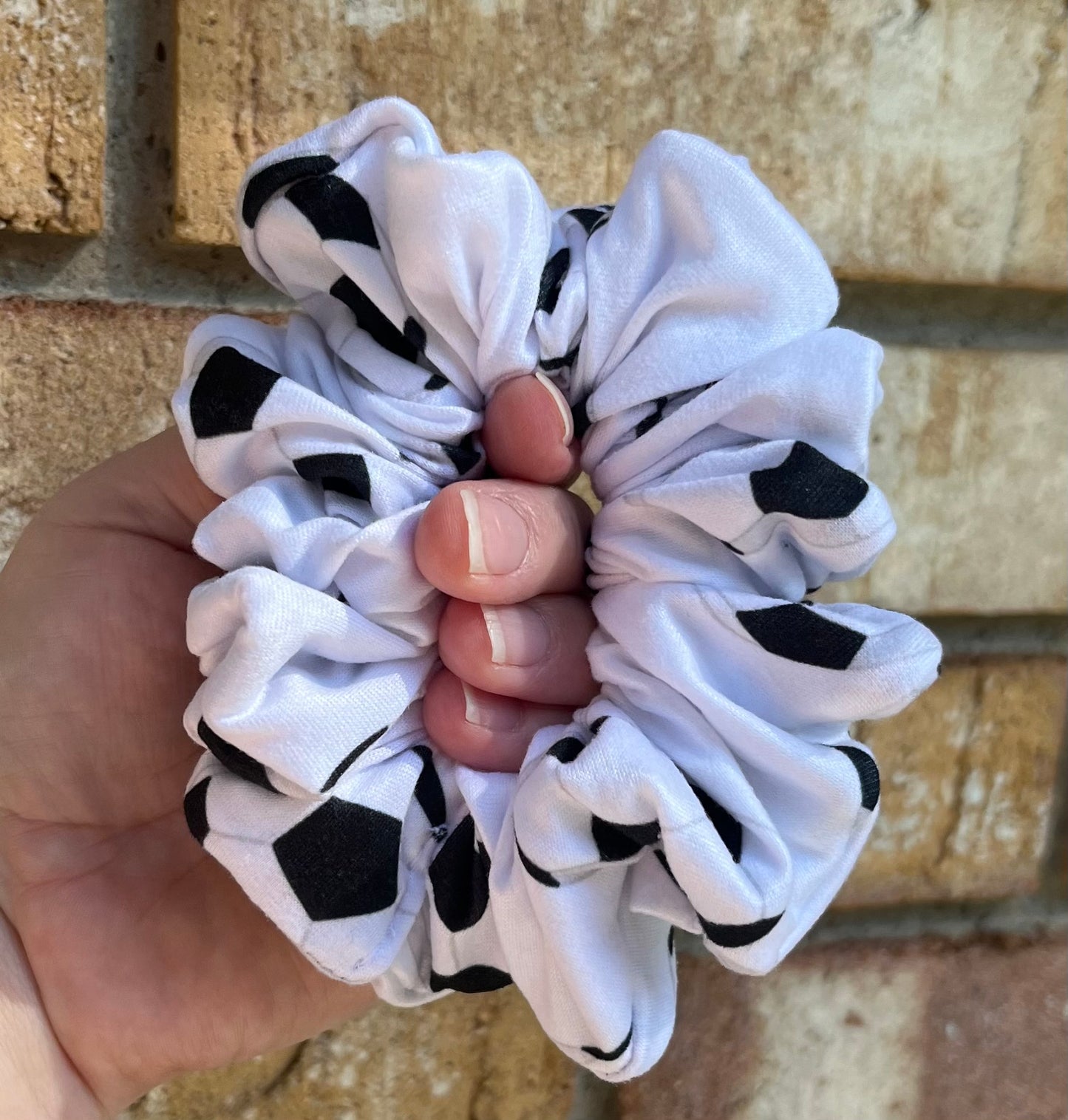 Soccer Print Scrunchie