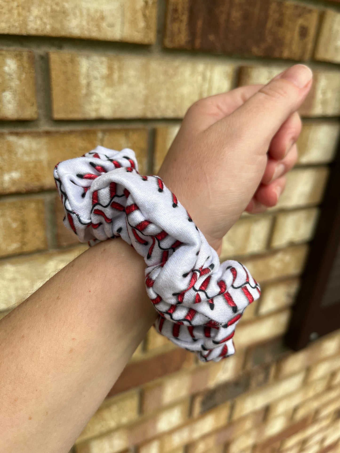 Baseball Lace Scrunchie