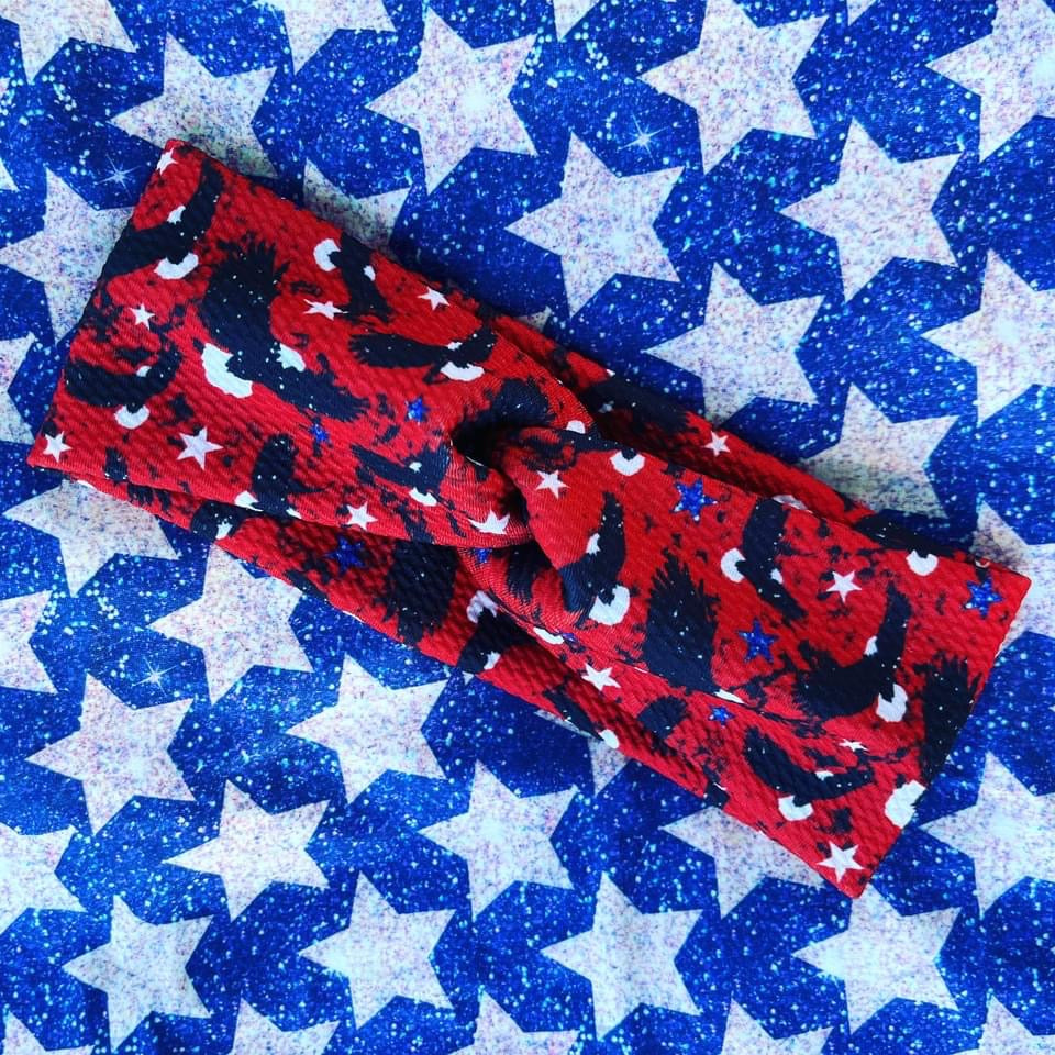 Faux Glitter Eagle And Stars