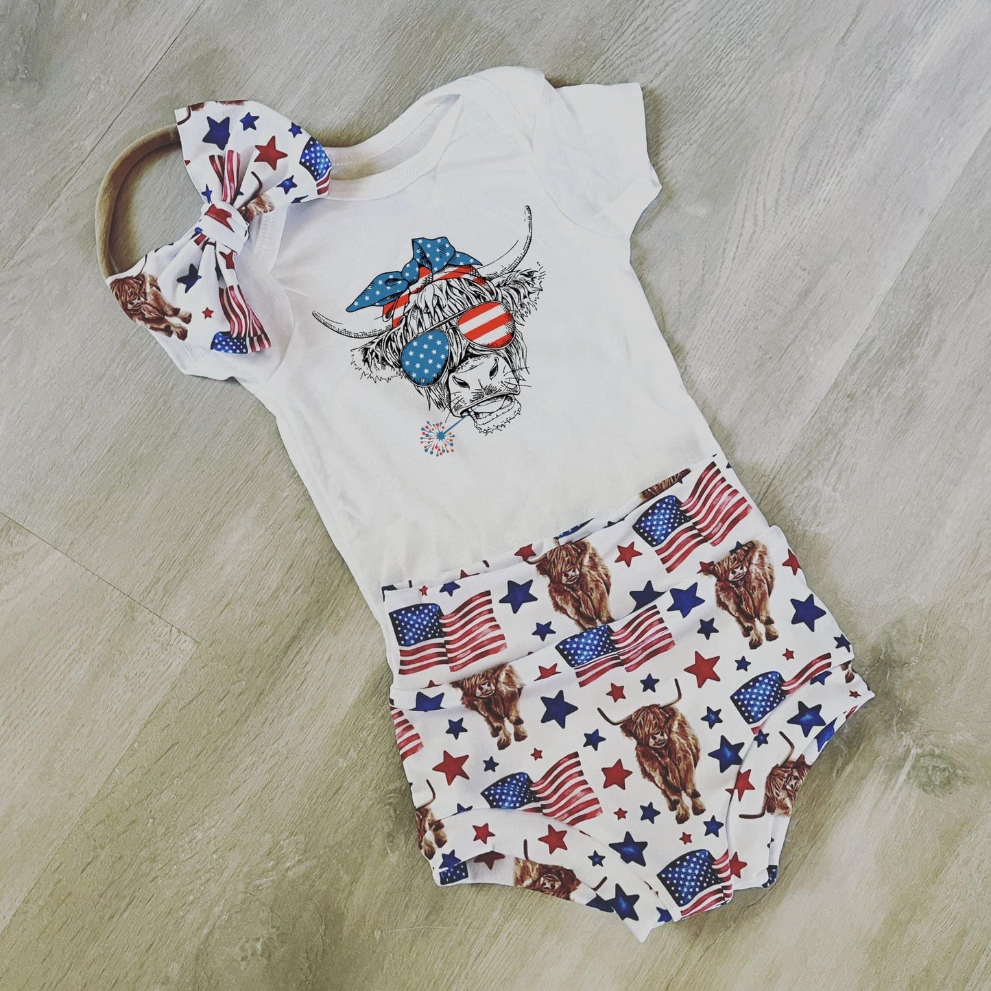 America Hyland Cow Bummie Shorts