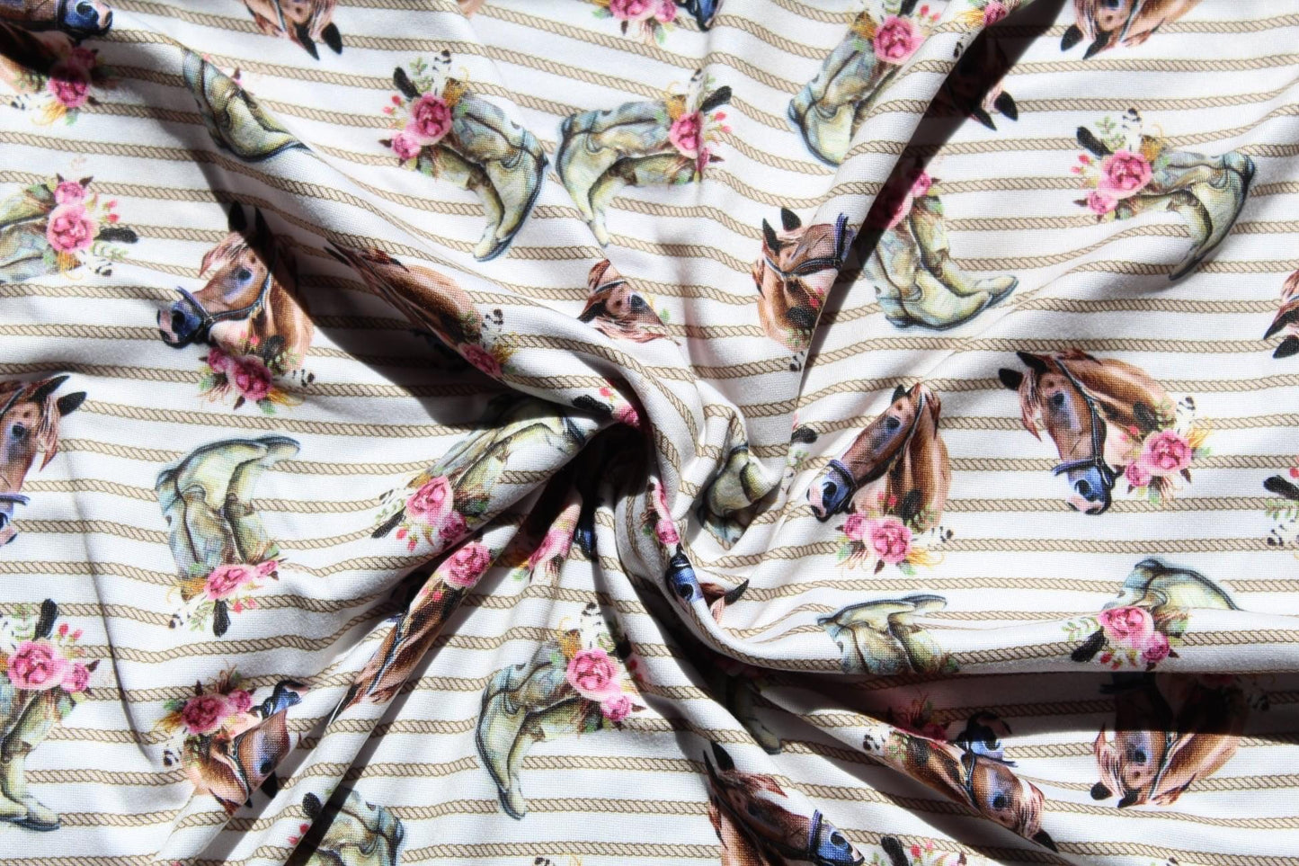 Horse and Floral Boot Headband