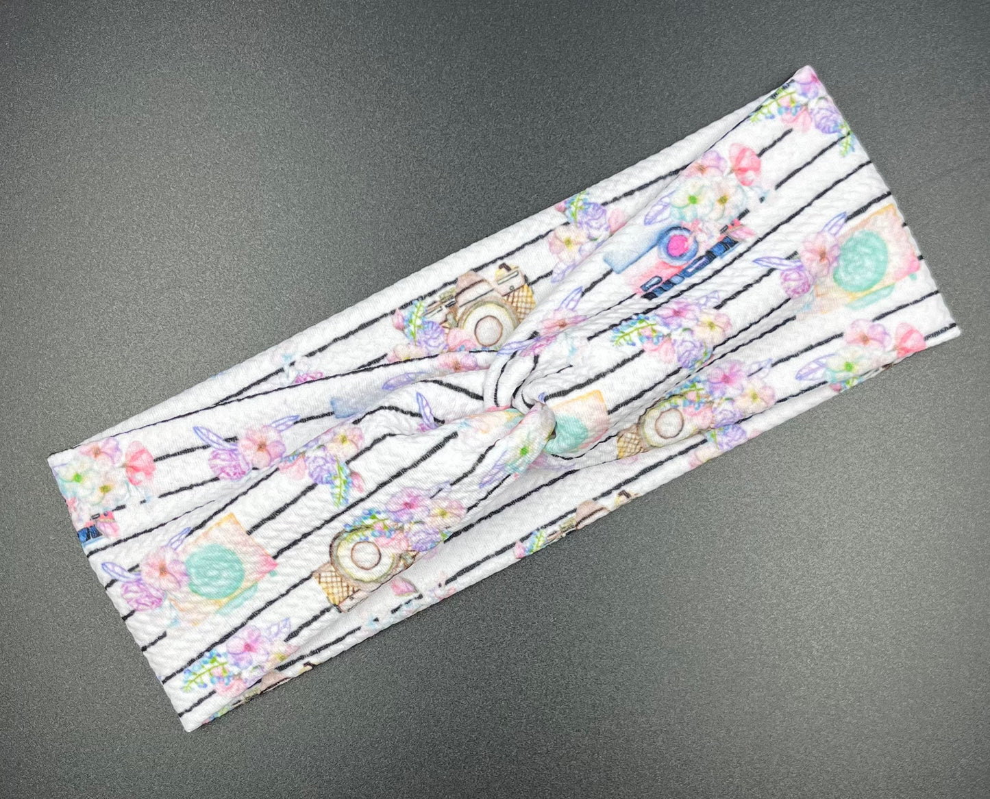 Camera Floral Headband