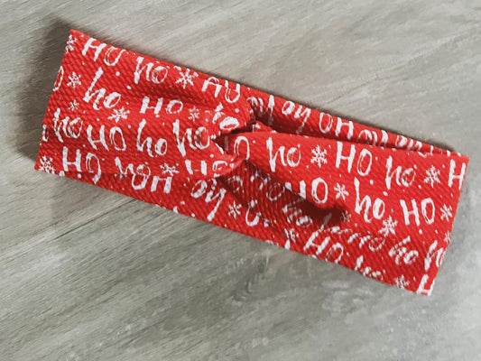 HO HO Red Headband