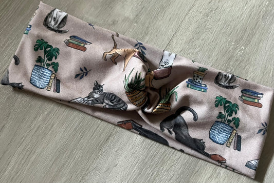 Kitty and Books Headband
