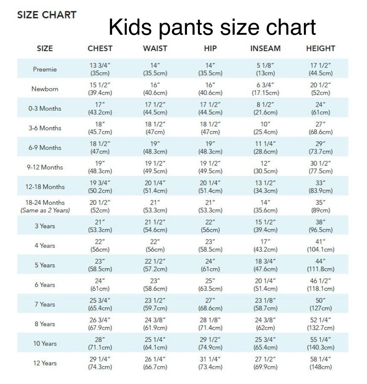 Fall kids pants