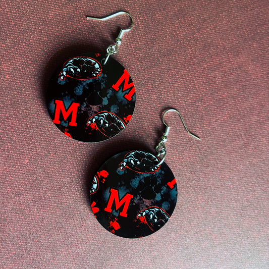 M Panthers Earrings