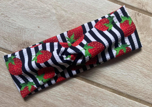 Strawberry Stripes Headband