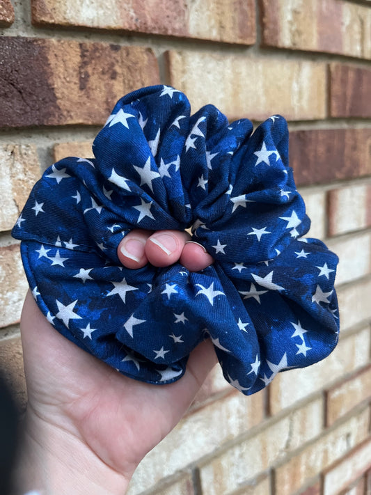 Blue Stars Scrunchie