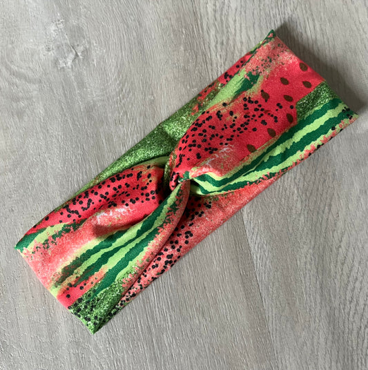 Watermelon Brushstrokes Headband