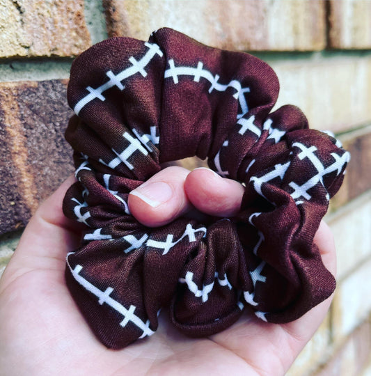 Football Lace Scrunchie