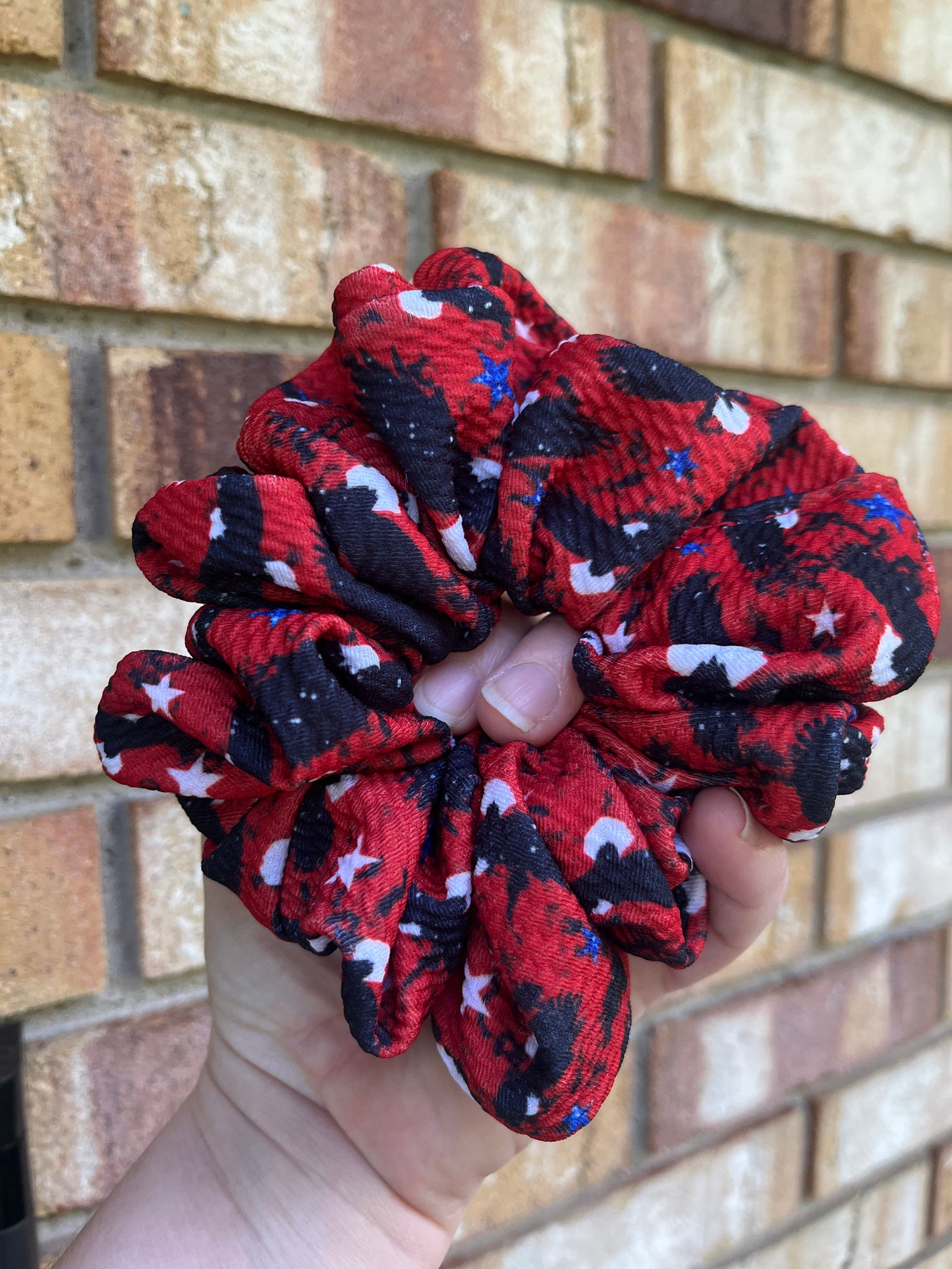 Eagle faux glitter scrunchie