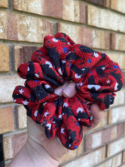 Eagle faux glitter scrunchie