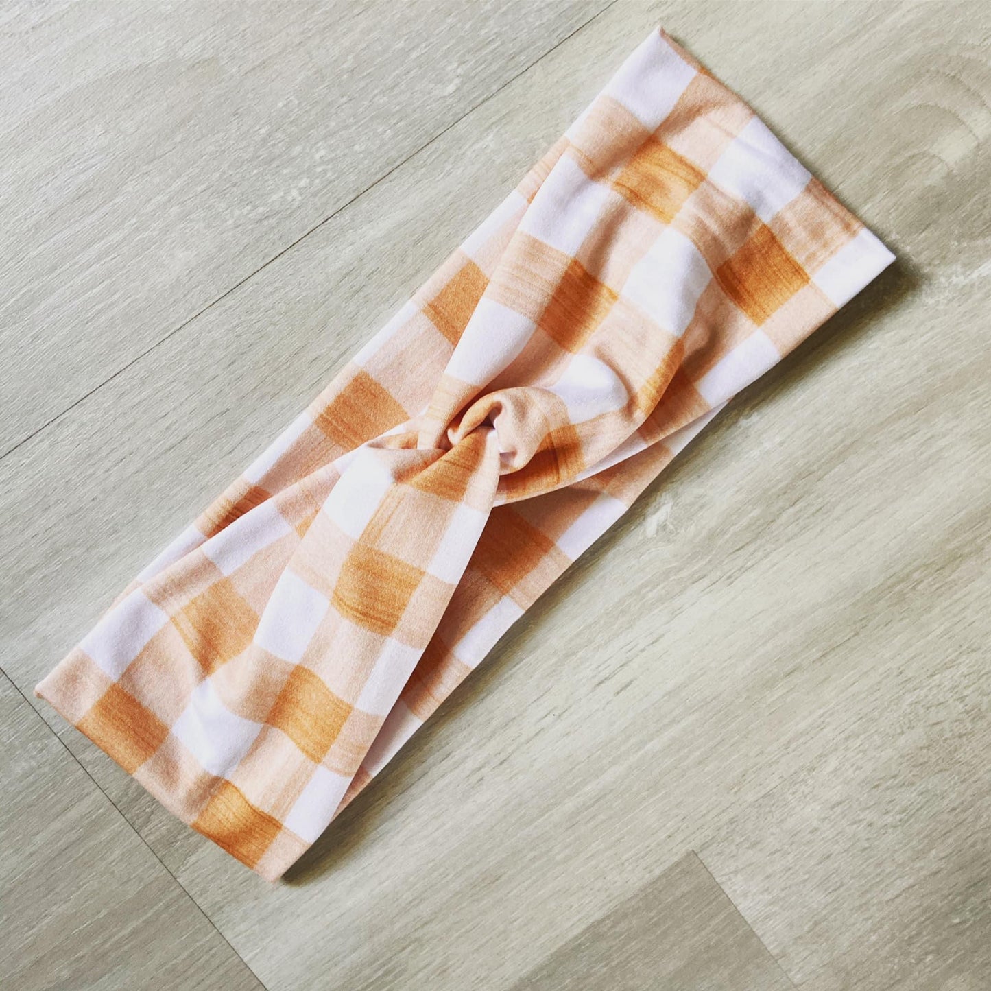 Fall Plaid Orange Headband