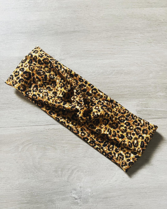 Leopard Faux Glitter Headband