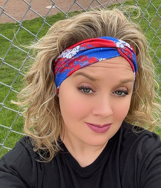 Lake Baseball BrushstrokeHeadband