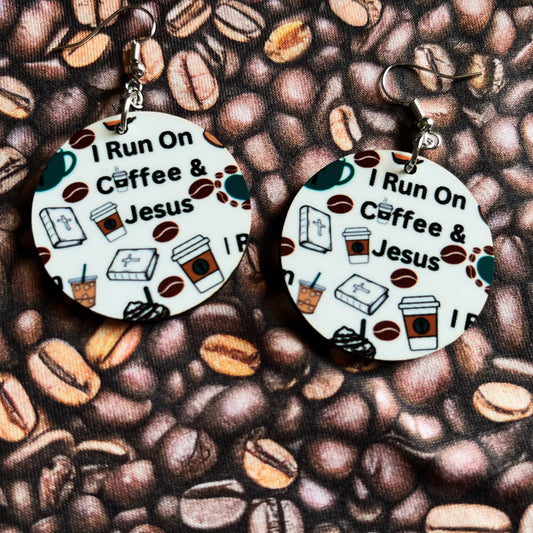 Jesus And Coffee Earrings