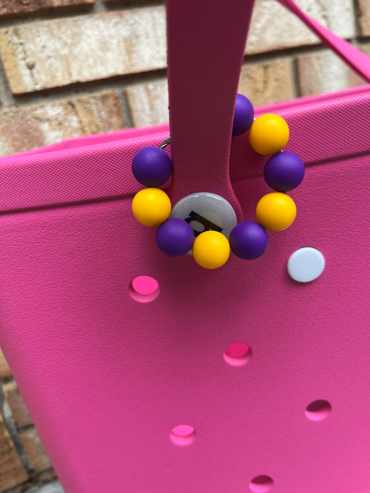 Purple and yellow charm