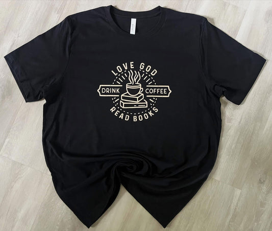 God, Coffee, books T-Shirt