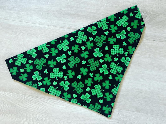 Black And Green Shamrock Bandana