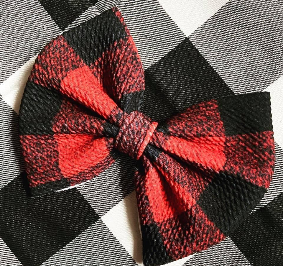 Buffalo Plaid Bow