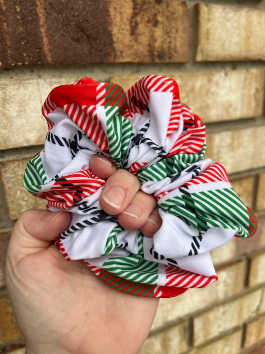 Christmas package Plaid Scrunchie