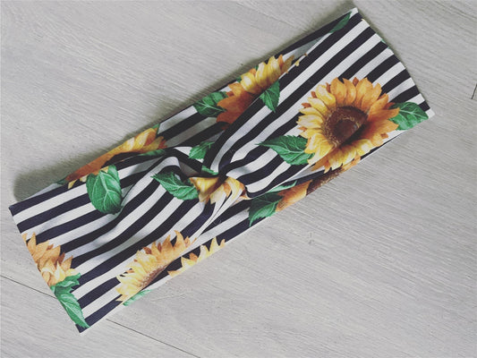 Sunflower Stripes Headband