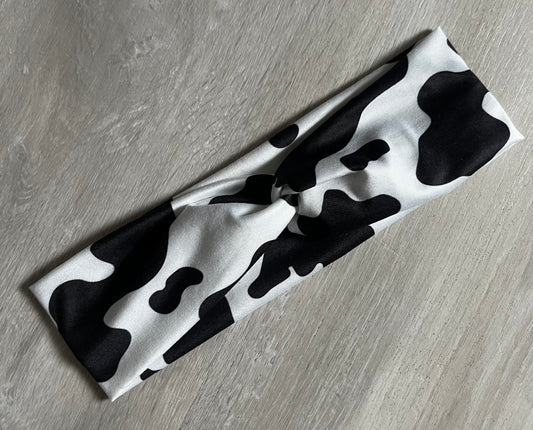 Cow Black And White Headband