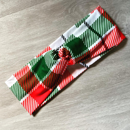 Christmas Package Plaid Headband